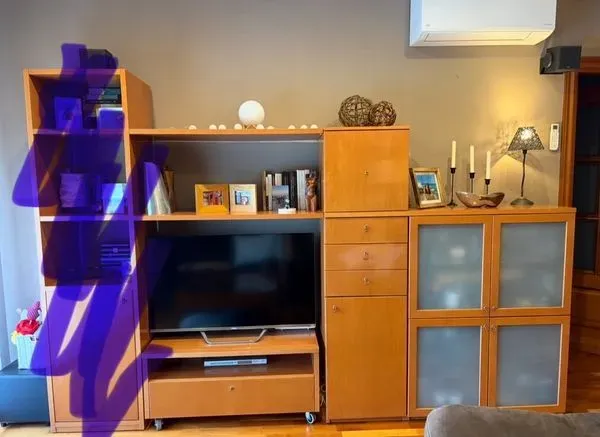 Mueble modular de salón madera