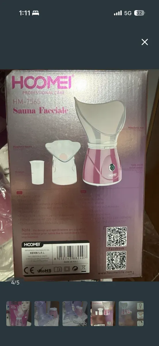 Sauna facial Hoomei 130W (foto 4)