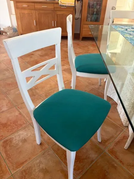 Sillas comedor blancas con tapizado