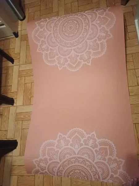 Esterilla de yoga mandala rosa
