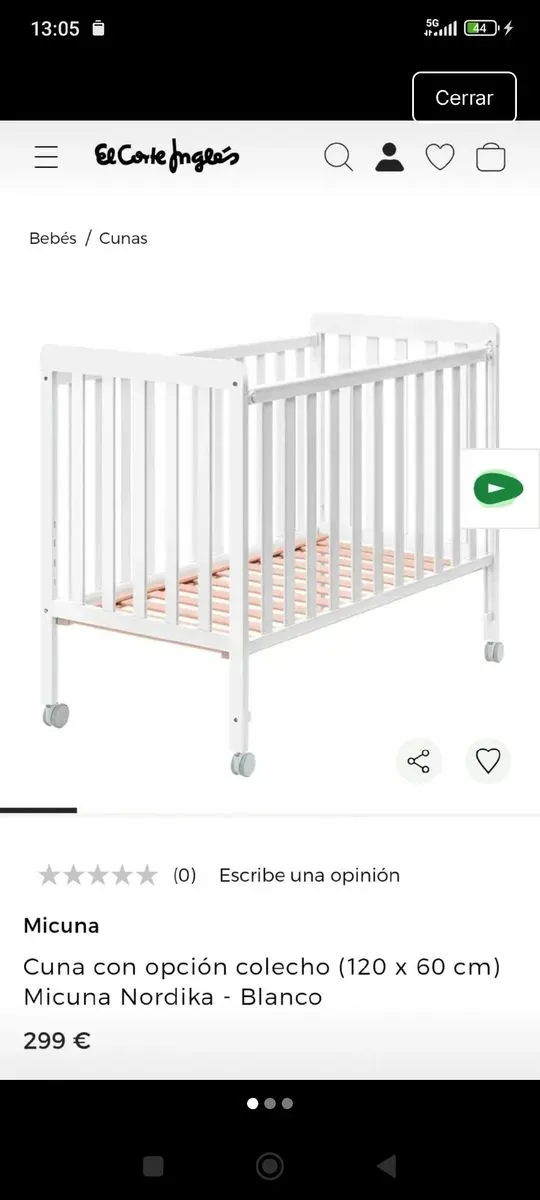 Cuna bebe a estrenar (foto 1)