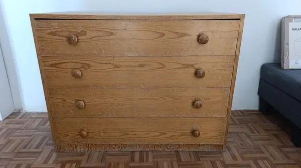 Cómoda de madera 4 cajones