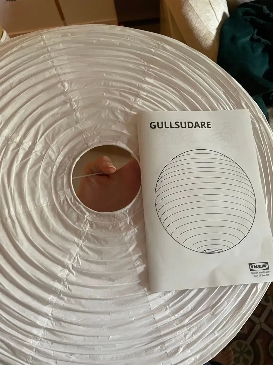 Pantalla de lámpara de papel IKEA (foto 2)